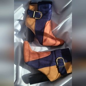 Color block High Heel Boots